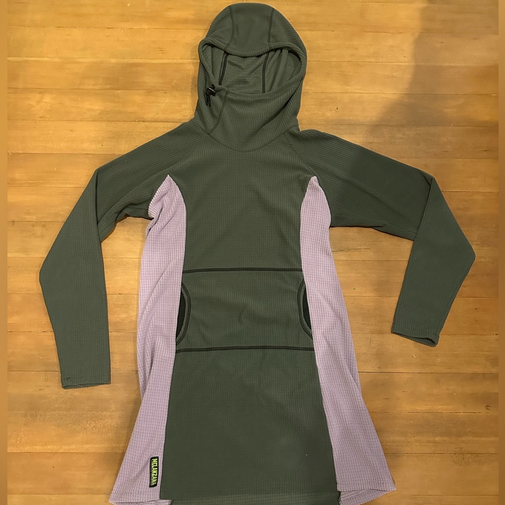 Melanzana Micro Grid Dress Two Tone Purple Gray